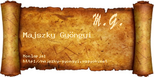 Majszky Gyöngyi névjegykártya